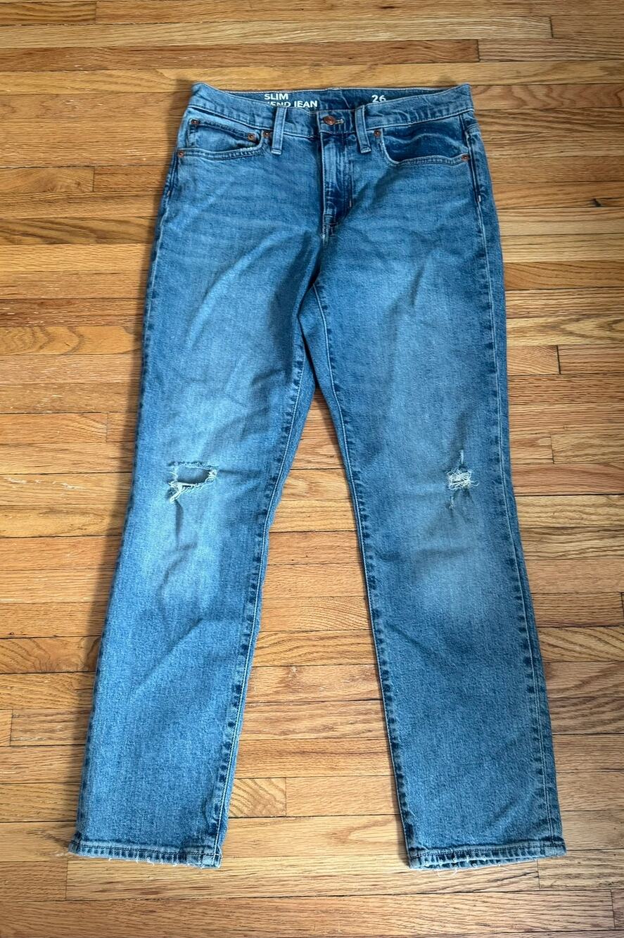 J Crew Distressed Slim Boyfriend Jean